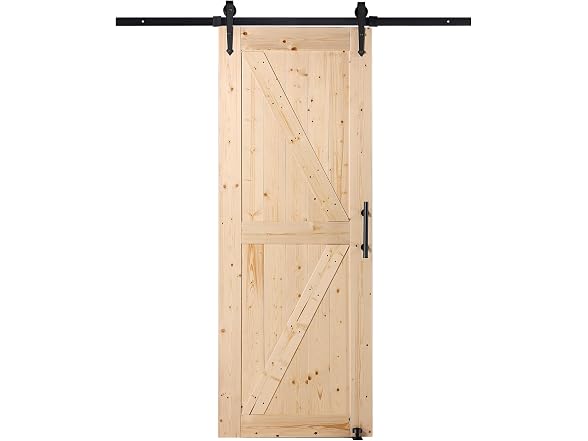 Barn Door and Hardware Kit, 30" x 84" Wood