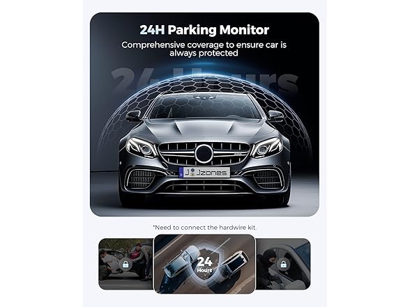 Jzones Dash Cam Front and Rear