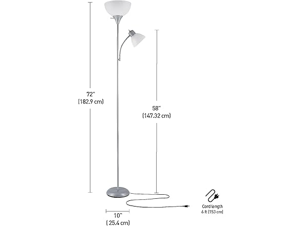 GLOBE Electric 67134 72" Torchiere Floor Lamp