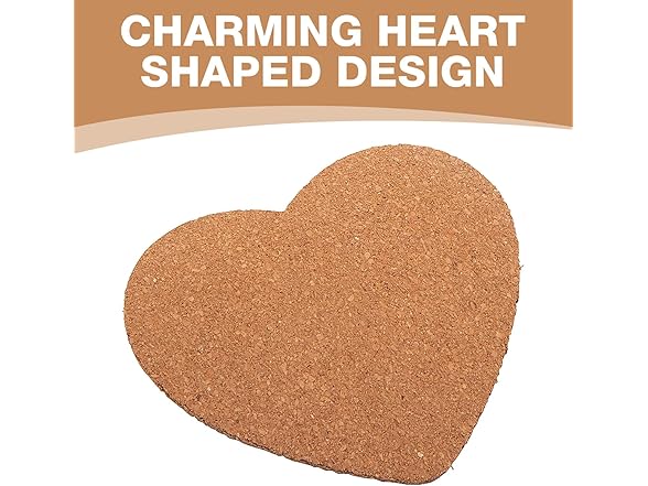 Fun Express Heart-Shaped Cork Coasters - 12 Pc