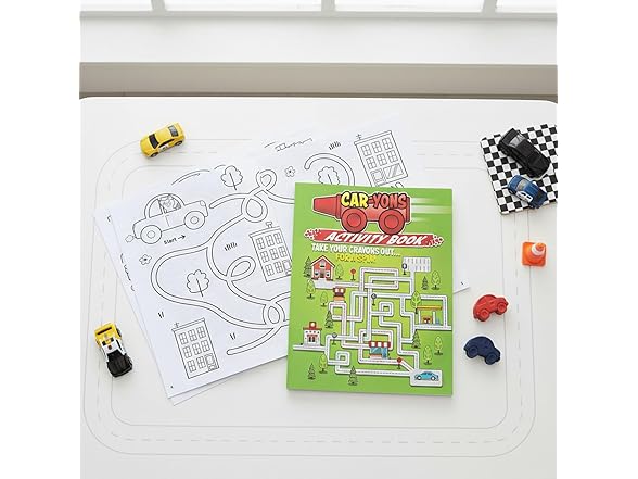 Fun Express Cars Coloring Books with Car-Shaped Crayons
