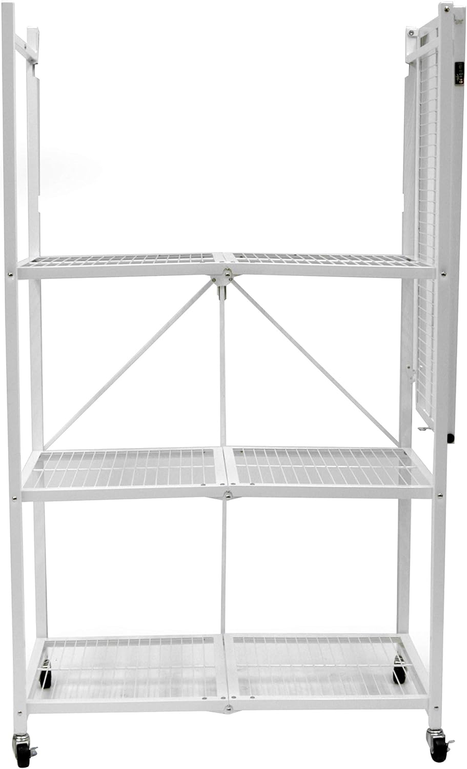 Origami R5 4-Shelf HD Folding Storage Rack, White - Gallery 9