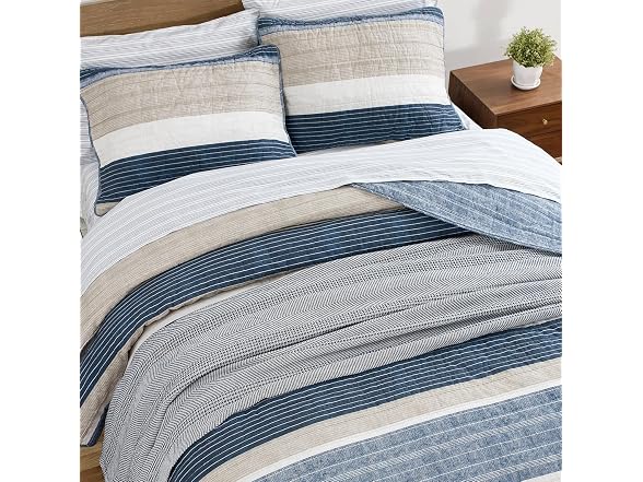 Nautica Reversible Twin Quilt Set