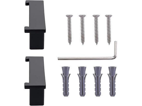 TASTOS Bathroom Hooks Matte Black 2pk