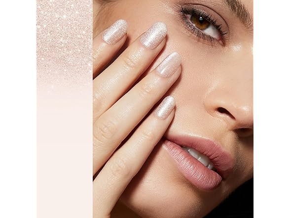 AZUREBEAUTY Nail Polish Set, 4 Colors Amber Glitter Nude