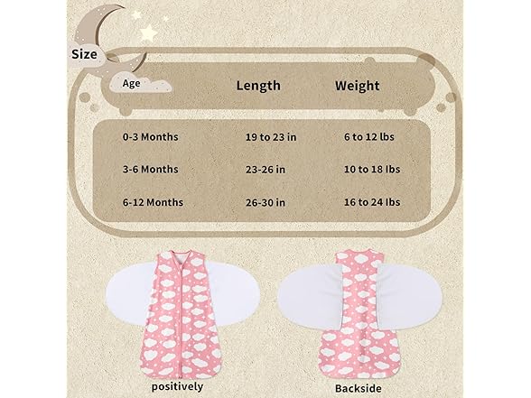 GUNTAIL Baby Sleep Sack, 3-6mo