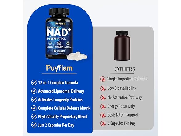 Puyflam 12-in-1 Liposomal NAD+ Supp