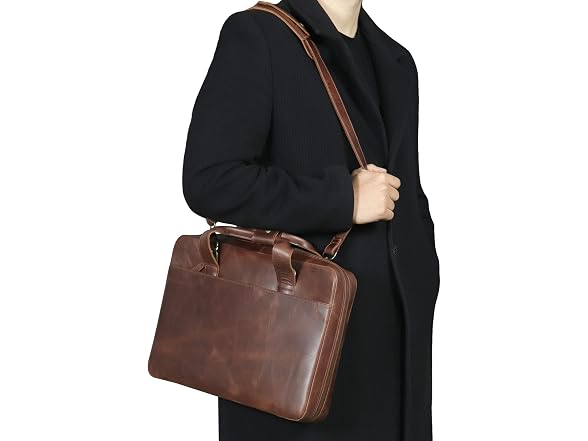 Londo Genuine Leather Organizer Satchel