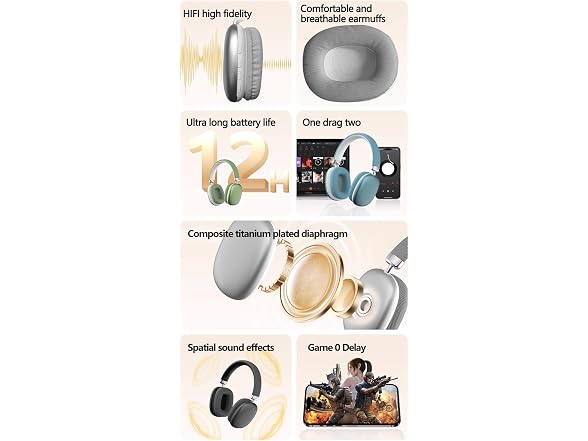P958 Wireless Over-Ear Bluetooth