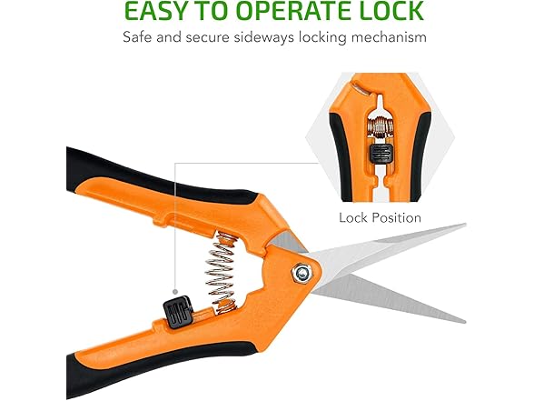 6.5" Pruning Shears Orange 4pk