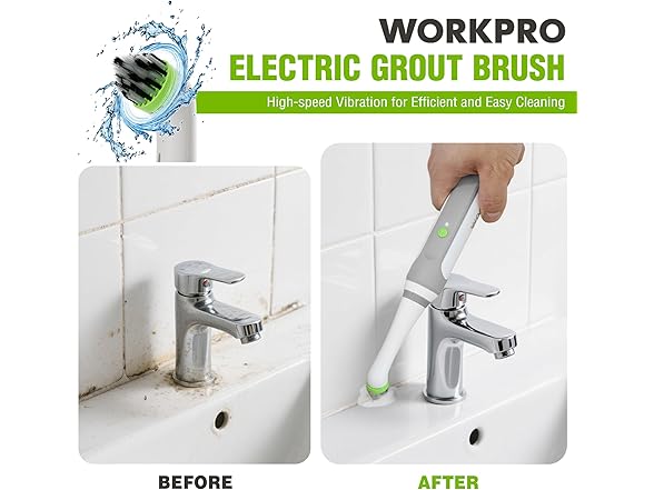 WORKPRO Cordless Grout Brush Set