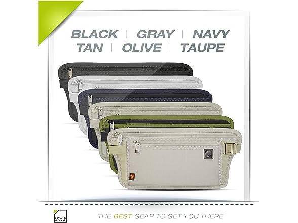 Lewis N. Clark RFID Blocking Money Belt Black
