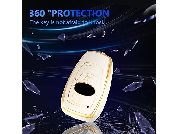 Subaru Key Fob Cover Gold White