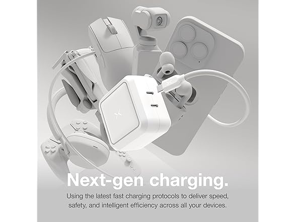 NOCO XGrid X65: 65W USB-C Charger – Dual Port GaN Power Adapter with PD 3.0, QC 4.0+, and PPS