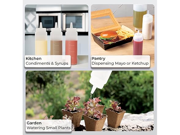 Restaurantware 8oz Condiment Squeeze Bottle