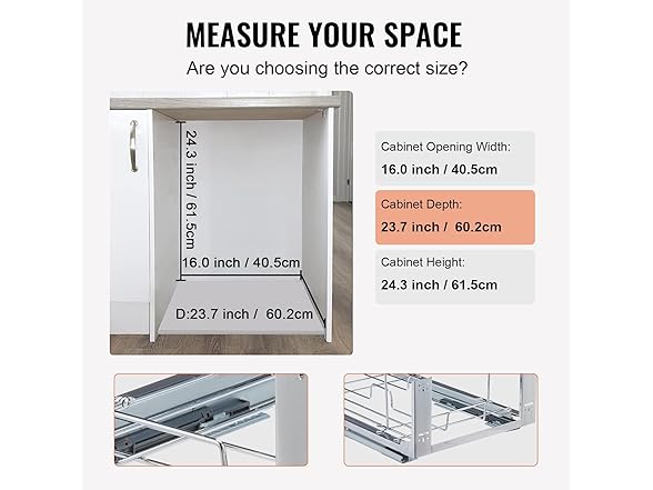 VEVOR Pull-Out Trash Can