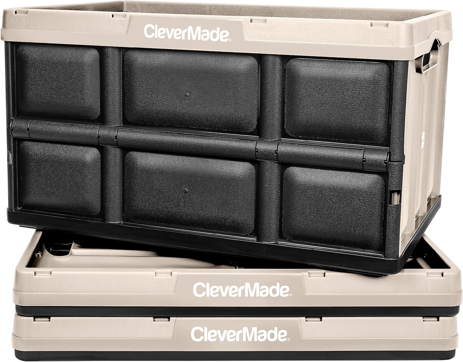 CleverMade 62L 3pk Collapsible Storage Bins No Lid - Gallery 11