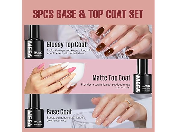 MEFA 35 Pcs Gel Nail Polish Set Seasonal Flowers