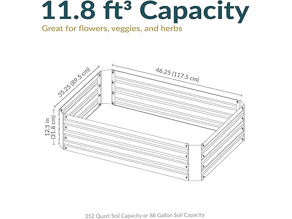 Sunnydaze Galvanized Raised Garden Bed
