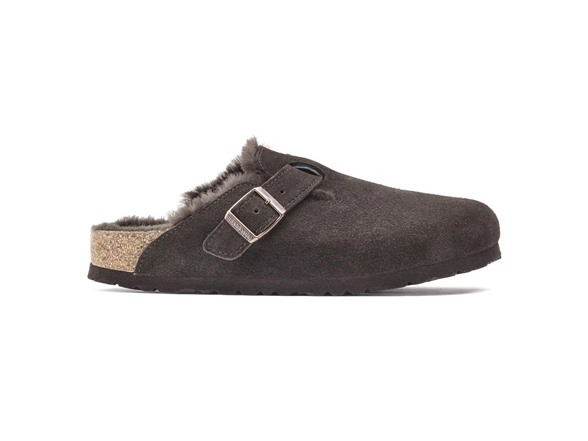 Birkenstock Unisex Boston Shearling Suede Mocca