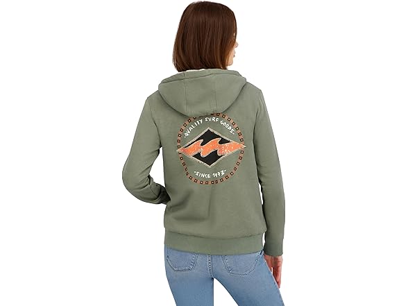 Billabong Womens Full Zip Sherpa Lined Hoodie