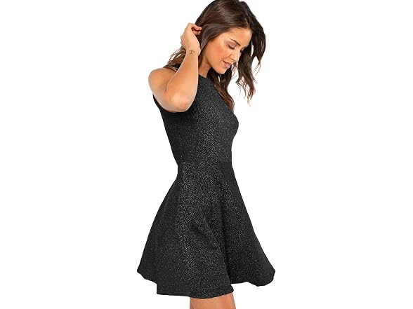 Didk Women (S) Sleeveless Line Flared Swing Dress