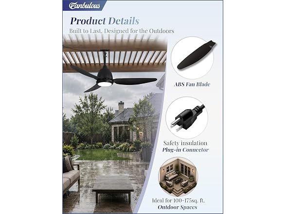 Fanbulous 42" Outdoor Ceiling Fan