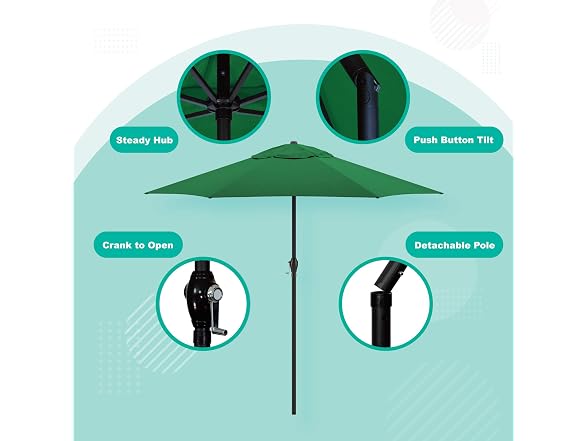 Sunline 9ft Umbrella Hunter Green