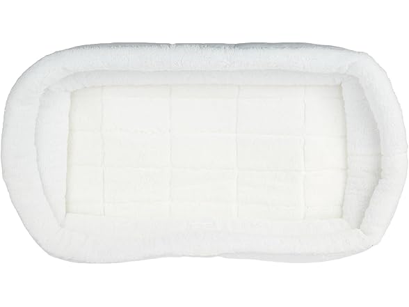 QuietTime Double Bolster Pet Bed - White