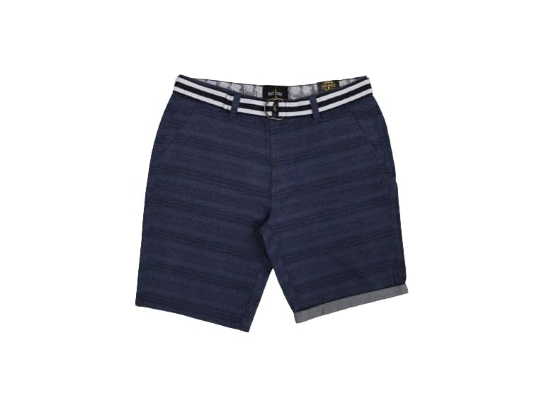 Bay York Men's Textured Summer Short with Belt