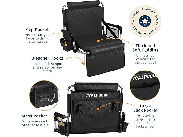 Alpcour Folding Stadium Seat