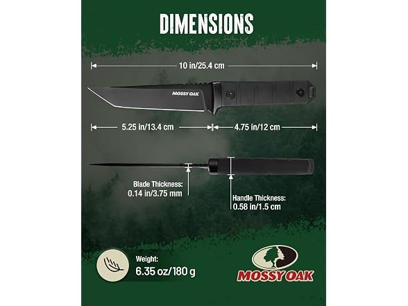 MOSSY OAK 10" Fixed Blade Knife w/Sheath