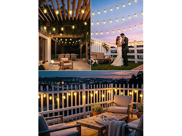 Brightever 100FT Solar String Lights Outdoor Waterproof with Remote