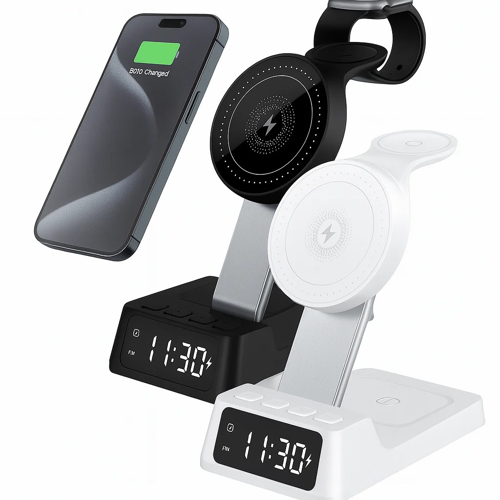4in1 Wireless Charging Station w-Alarm - Gallery 12