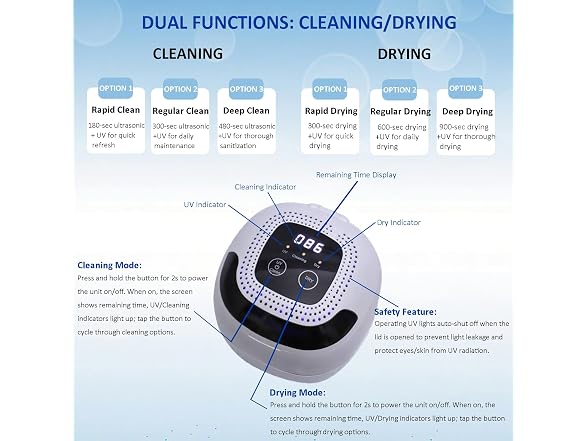 Ultrasonic Retainer Cleaner w/ Dryer