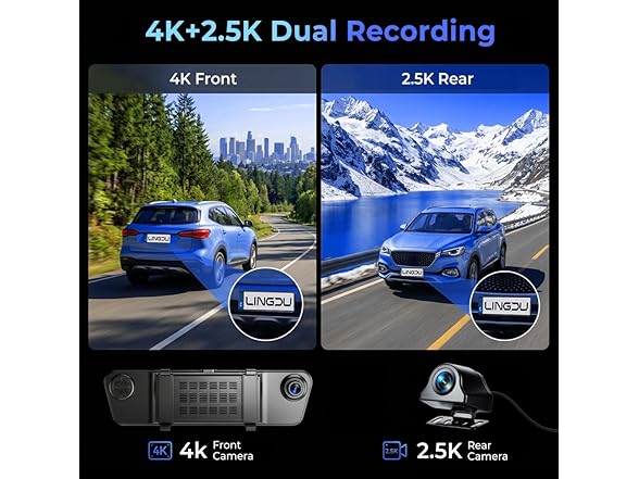 4K Front and 2.5K Rear Dash Cam