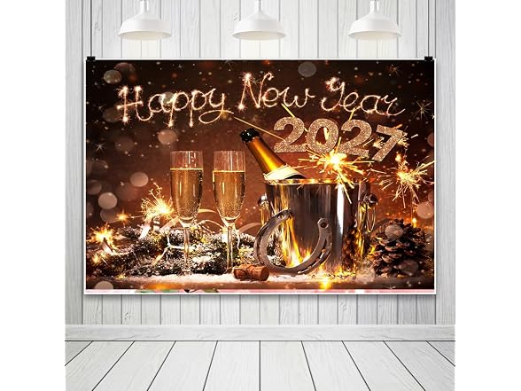DORCEV 10x8ft Happy New Year 2027