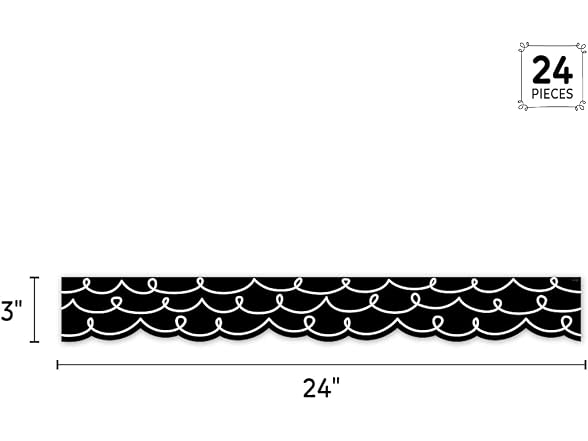CTP Core Decor Loop-de-Loop on Black Bulletin Board Border