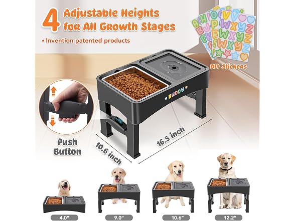 Decflow 3-in-1 Elevated Dog Bowls