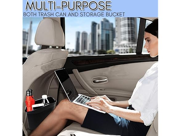 Zone Tech GC0016 Portable Hanging Mini Car Garbage Can B