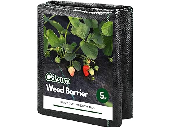 Garsum 3ft x 50 ft 5Oz Double Layer Weed Barrier