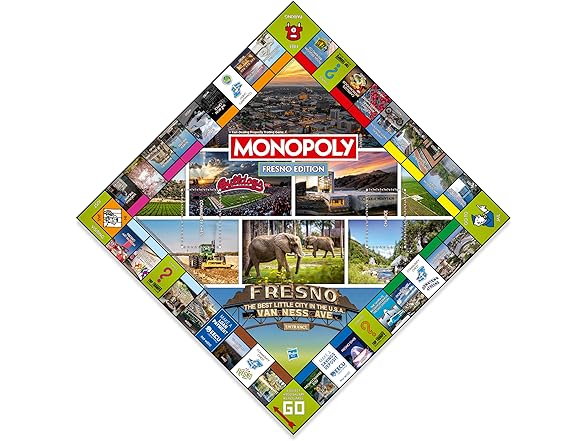Top Trumps Monopoly Board Game Fresno CA Edition : 2-6 P