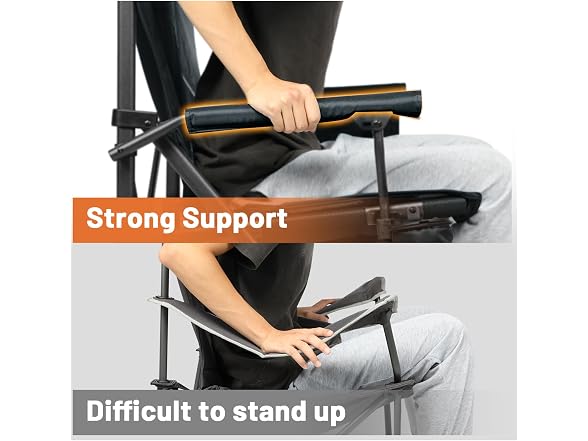 TIMBER RIDGE Black Oversized Camping Chair