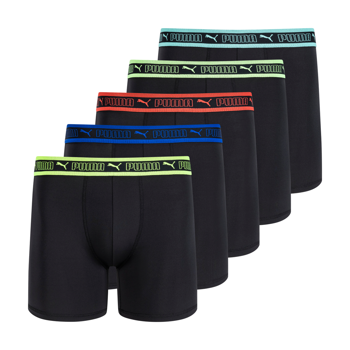 PUMA Men's 5-Pack Performance Boxer Briefs - Gallery 16