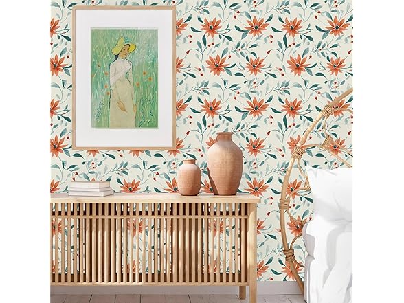 OUSCACH Vintage Floral Wallpaper
