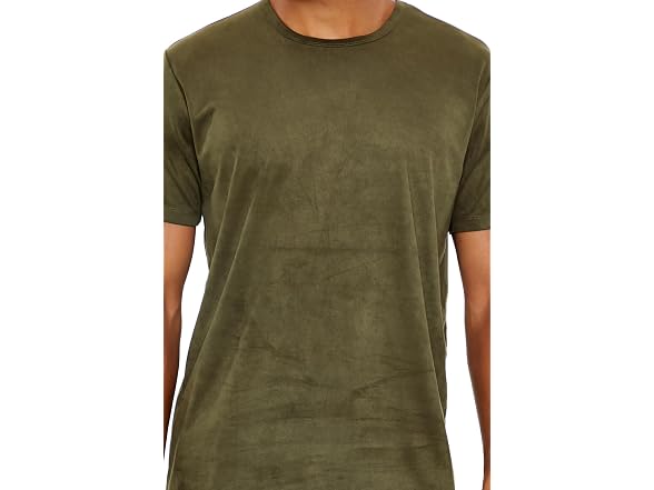 Forever 21 (L) Velour Curved-Hem Tee