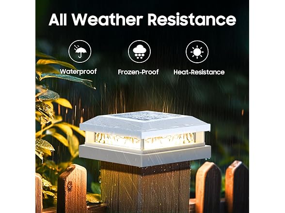 Bosceos Solar Post Lights White 12-Pack - Gallery 5