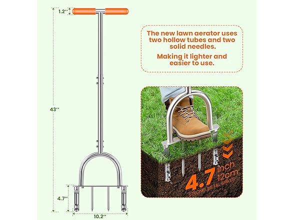 FLMAQE Manual Core Aerator Lawn Tool