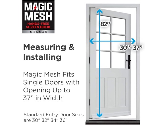 Magic Mesh Deluxe, Black | Magnetic Screen Door