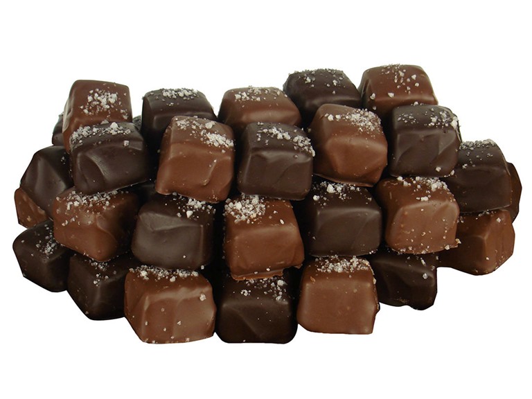 Candy Basket Fleur de Sel Chocolate Covered Caramels, - Your Choice